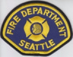 Seattle WA Washington Fire Dept Department patch Gold on Blue Version